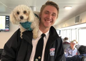 Captain Ryan with his support dog.